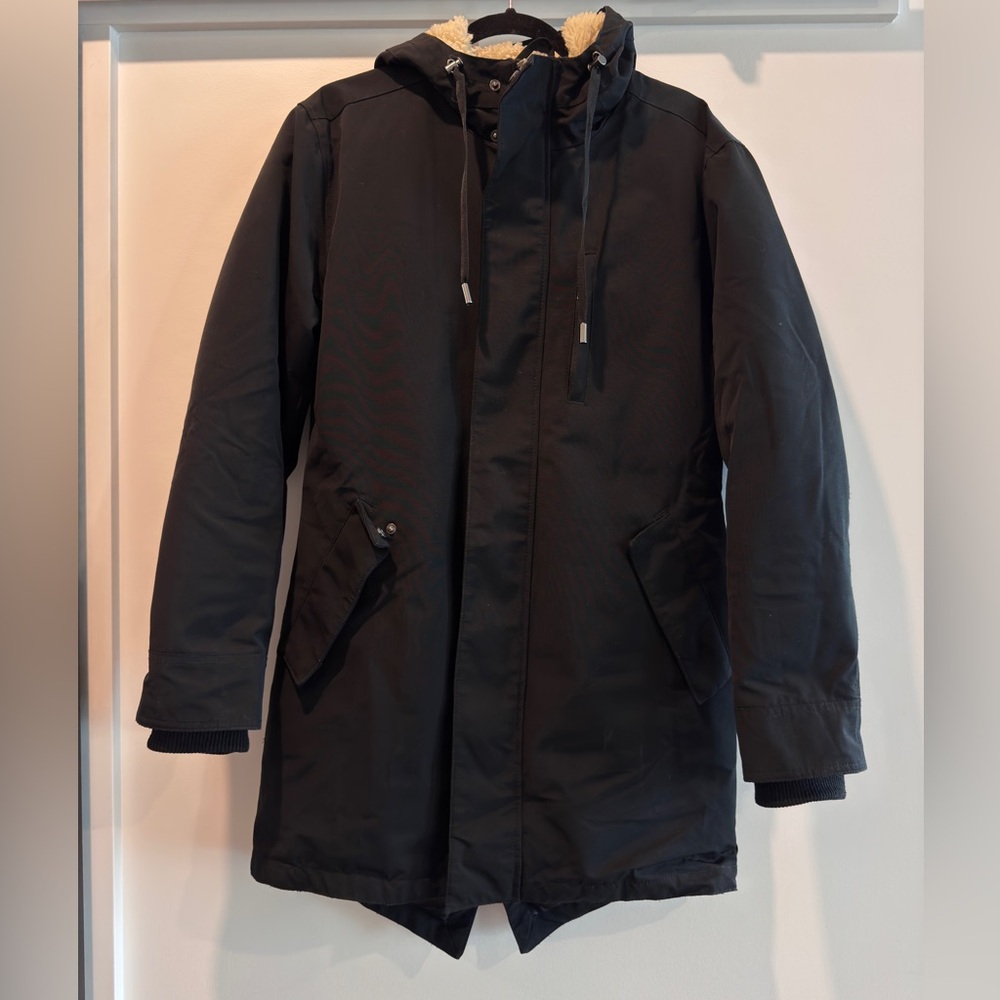 Frank and OAK Men's Black parka